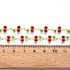 304 Stainless Steel Enamel Cherry Link Chains CHS-N005-01A-G-3