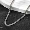 2MM 304 Stainless Steel Wheat Chain Necklaces for Men STAS-V011-03C-P-2