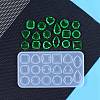 Square/Horse Eye/Teardrop DIY Faceted Gemstone Cabochon Silicone Molds DIY-G099-02B-1