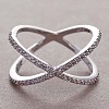 Simple Style Brass Cubic Zirconia Finger Rings FS-WG32029-03-1