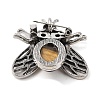 Natural Tiger Eye Brooch G-A226-04AS-10-2