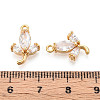 Brass Micro Pave Cubic Zirconia Pendants X1-KK-N263-66G-3