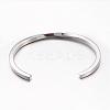 Tarnish Resistant 304 Stainless Steel Cuff Bangles BJEW-D434-05P-2