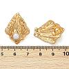 304 Stainless Steel ABS Plastic Pearl Stud Earrings STAS-D368-01B-G-5