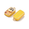 Alloy Enamel Pendants PALLOY-R155-01G-05-2