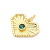 Brass Micro Pave Cubic Zirconia Pendants KK-D325-61G-01-2