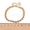 304 Stainless Steel Ring Link Chain Bracelets for Women BJEW-F529-13G-5
