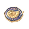 304 Stainless Steel Epoxy Resin with Natural Shell and Sequins Inside Pendants STAS-L026-17G-I04-2