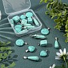 20Pcs 5 Style Dyed Synthetic Turquoise Pendants G-SC0001-76-4