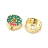 Christmas Brass Enamel Beads KK-I474-G13-2