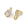 Rack Plating Brass Micro Pave Cubic Zirconia Charms LS-KK-H449-46G-3