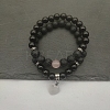 Natural Rose Quartz Heart Charm Bracelets BP5202-4-1