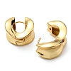 Rack Plating Brass Twist Thick Hoop Earrings EJEW-D063-04G-2