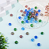 50Pcs 5 Colors Transparent Glass European Beads GPDL-TA0001-05-5