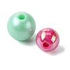 250Pcs 2 Styles Opaque Acrylic Beads MACR-FS0001-63-2