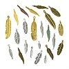 60Pcs Tibetan Style Alloy Feather Pendants TIBEP-FS0001-21-9