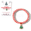 Elegant Christmas Handmade Polymer Clay Heishi Beaded Stretch Bracelets MV9996-34-1