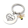 Alloy Rhinestone & 201 Stainless Steel Keychain KEYC-YW00091-05-2