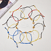 10Pcs 5 Colors Alloy Sunflower Link Bracelets Set BJEW-FI0001-62-3