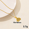 201 Stainless Steel Hollow Heart Pendant Necklaces FS-WG515A3-06-1