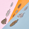 16Pcs 8 Styles Tibetan Style Alloy Pendants FIND-LP0002-18-1