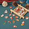 32Pcs 16 Styles Christmas Theme Alloy Enamel Pendants ENAM-TA0001-64-6