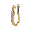 Brass Micro Pave Clear Cubic Zirconia Clip-on Nose Septum Rings WGE30AD-10-1