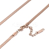 Ion Plating(IP) 304 Stainless Steel Snake Chain Necklaces NJEW-G081-12RG-3