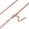 Ion Plating(IP) 304 Stainless Steel Snake Chain Necklaces NJEW-G081-12RG-3