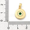 Brass Micro Pave Cubic Zirconia Pendents KK-M303-02G-02-3