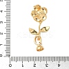 Flower Brass Enamel Fold Over Clasps KK-S531-33G-B-3