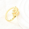 Brass Cuff Rings for Women RJEW-F184-08A-G-4