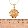 304 Stainless Steel Flower Pendant Snake Chain Necklaces for Women NJEW-F354-11A-G-5