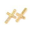 Brass Micro Pave Clear Cubic Zirconia Pendants X1-KK-U017-09E-G-2