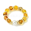 Adjustable Natural Amber Finger Rings RJEW-JR01089-4