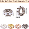 100Pcs 4 Colors Plastic Spacer Beads FIND-SC0021-95-2