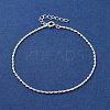 925 Sterling Silver Rope Chain Bracelets for Women BJEW-E101-01S-05-2