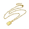304 Stainless Steel Cubic Zirconia Pendant Necklaces NJEW-Q347-01C-2