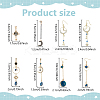 4 Set 4 Style Alloy Dangle Earrings & Stud Earrings EJEW-AN0004-88-2