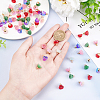 108Pcs 6 Styles Imitation Jade & Transparent Spray Painted Glass Charms GLAA-CA0001-39-3