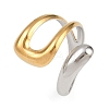 Adjustable 304 Stainless Steel Cuff Rings for Women RJEW-B135-01GP-01-2