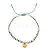 Natural Amethyst Braided Bead Bracelet FR2657-5-1