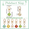 24Pcs 6 Colors Flower Alloy Enamel Pendant Decorations KEYC-PH01580-2