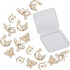 16Pcs 4 Styles Brass Micro Pave Cubic Zirconia Pendants KK-SC0001-91LG-1