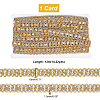 Wave Polyester Embroidery Lace Ribbon OCOR-WH0078-33-2