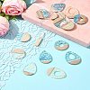 16Pcs 8 Styles Transparent Resin & White Wood Pendants RESI-FS0001-82-10