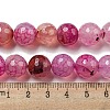 Faceted Natural Dragon Veins Agate Beads Strands G-F447-12mm-L08-5