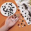 100Pcs 2 Colors Opaque Acrylic Beads SACR-LP0001-02-3