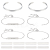 304 Stainless Steel Blank Link Bracelets & Stainless Steel Cuff Bangle DIY Makings Kit DIY-UN0056-22-1