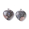 Natural Glaucophane Pendants G-G956-B46-FF-2